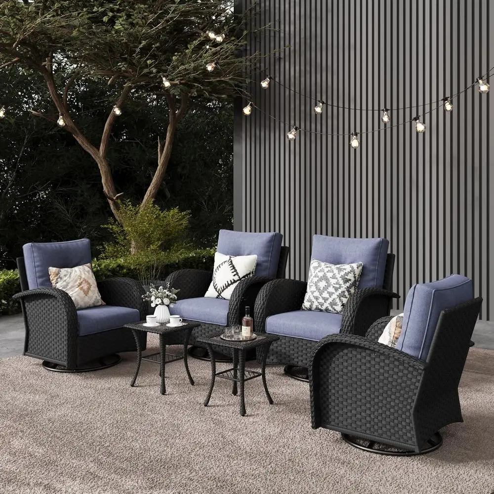 6 Pieces Outdoor Patio urniture Set, Rattan Wicker Sectional Swivel Rocker Chairs Sets
6 Pieces Outdoor Patio urniture Set, Rattan Wicker Sectional Swivel Rocker Chairs Sets