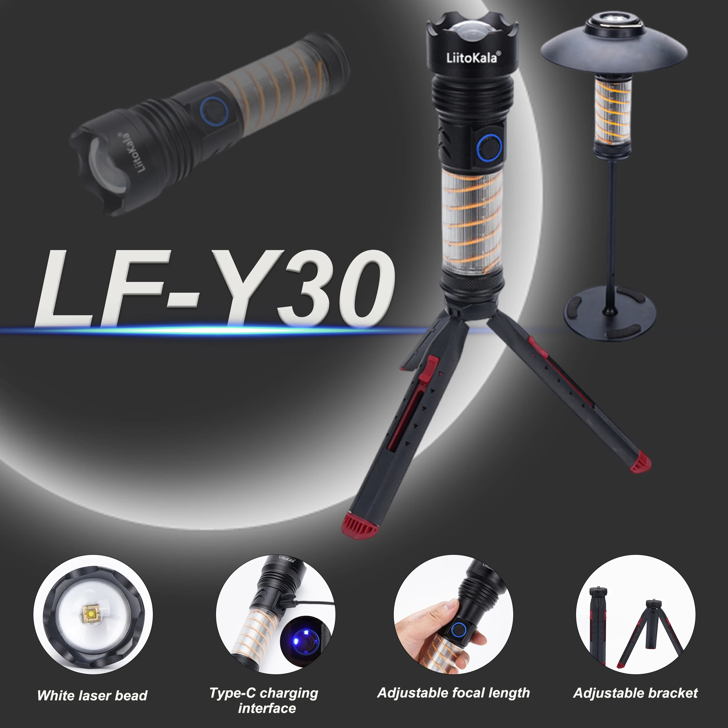 LiitoKala LF-Y30 Outdoor Camping Light Flashlight Portable Handheld LED Torch for Hiking Camping Emergency
LiitoKala LF-Y30 Outdoor Camping Light Flashlight Portable Handheld LED Torch for Hiking Camping Emergency