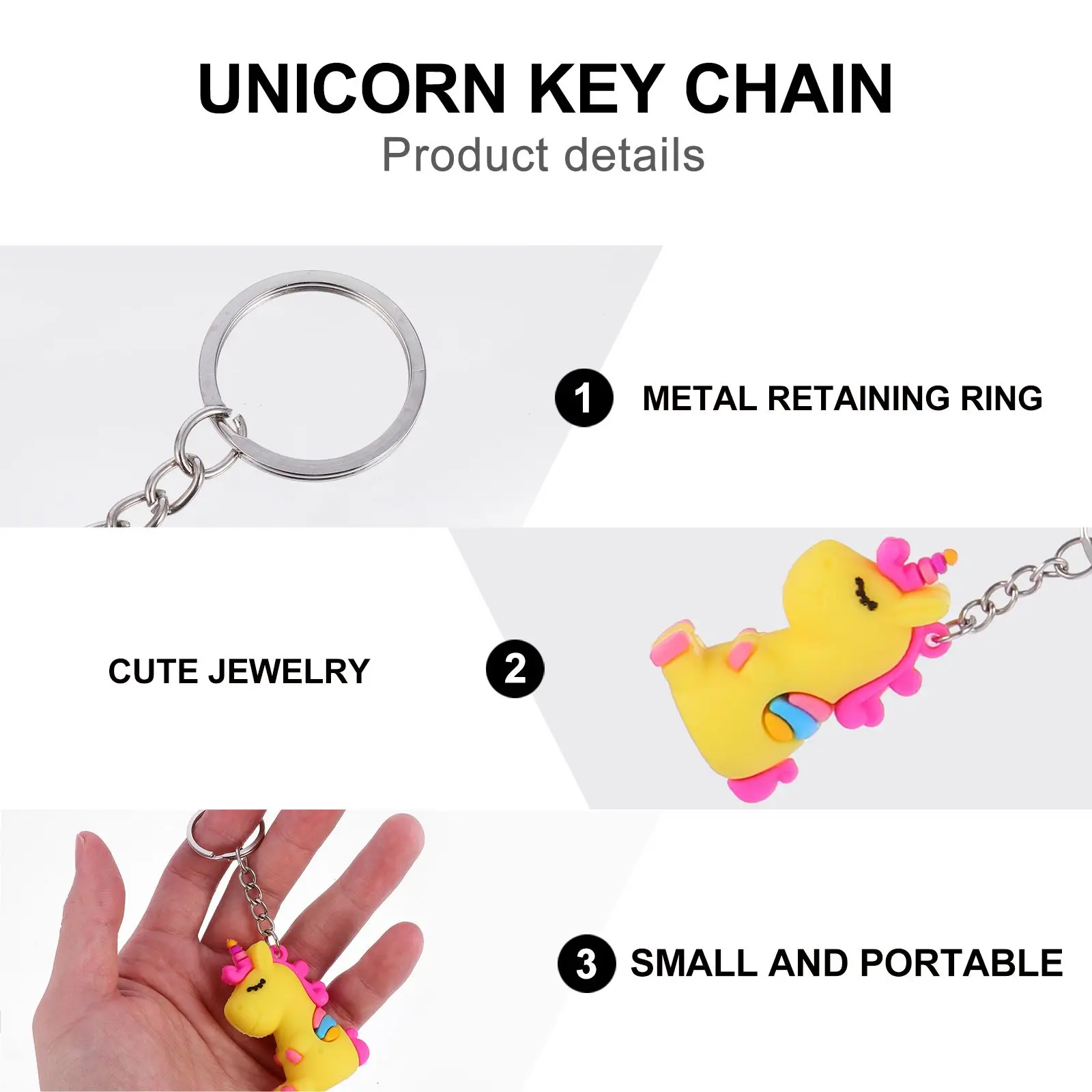 6 Pcs Unicorn Keychain High-quality Ring Fine Workmanship Pvc Bag Pendant Keychains Rings Ornaments Rose Red Handbag
6 Pcs Unicorn Keychain High-quality Ring Fine Workmanship Pvc Bag Pendant Keychains Rings Ornaments Rose Red Handbag