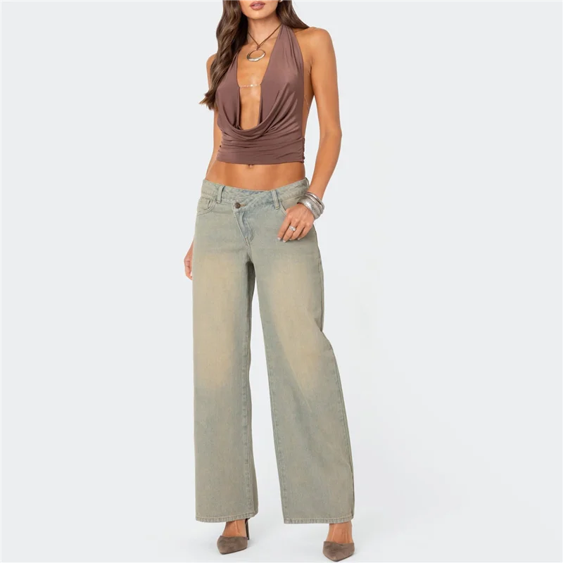 【SEE】Women's Halter Tops Deep V Neck Sleeveless Halter Lace-Up Outing Tops Y2K Summer Street Style
【SEE】Women's Halter Tops Deep V Neck Sleeveless Halter Lace-Up Outing Tops Y2K Summer Street Style