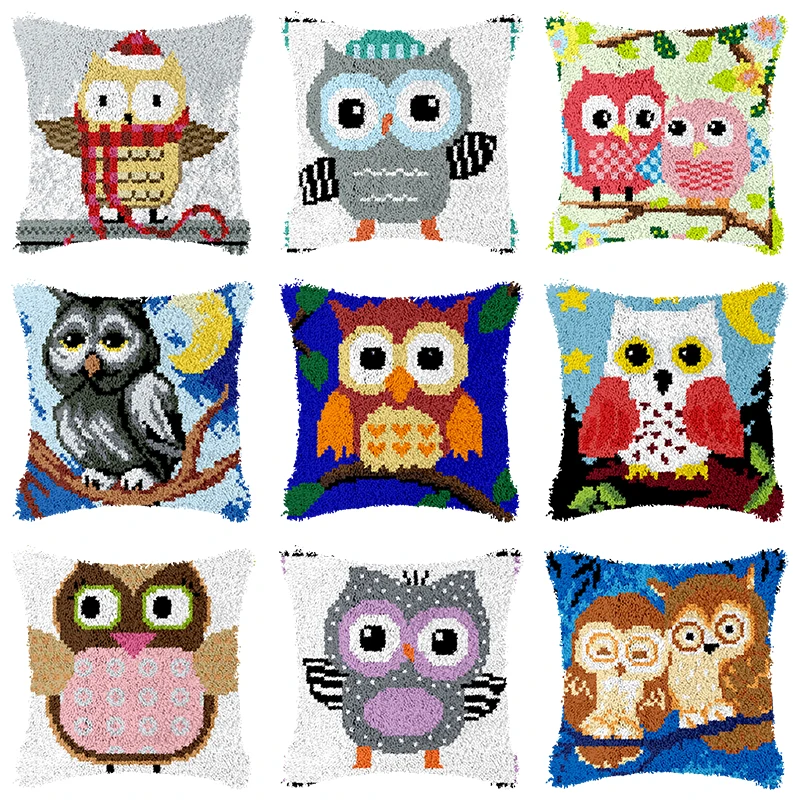 Latch Hook Rug Kits plastic canvas Cute Owl Coarse Wool Latch Hook DIY Cross Stitch Carpet Embroidery Cushion Cover Segment
Latch Hook Rug Kits plastic canvas Cute Owl Coarse Wool Latch Hook DIY Cross Stitch Carpet Embroidery Cushion Cover Segment