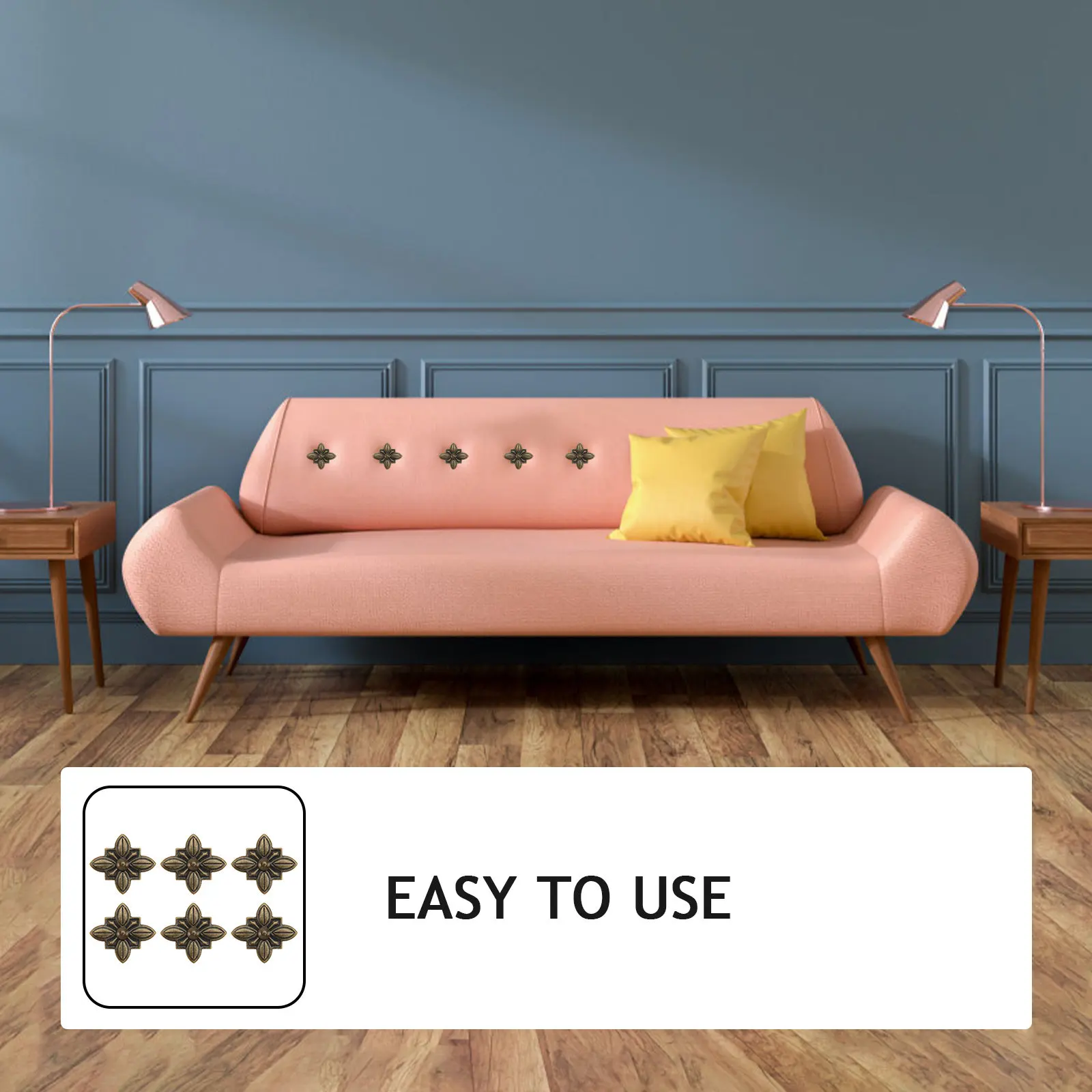 6 комплектов премиальных декоративных гвоздей для обивки мебели, креативные элементы для диванов, стульев, кроватей
6 комплектов премиальных декоративных гвоздей для обивки мебели, креативные элементы для диванов, стульев, кроватей