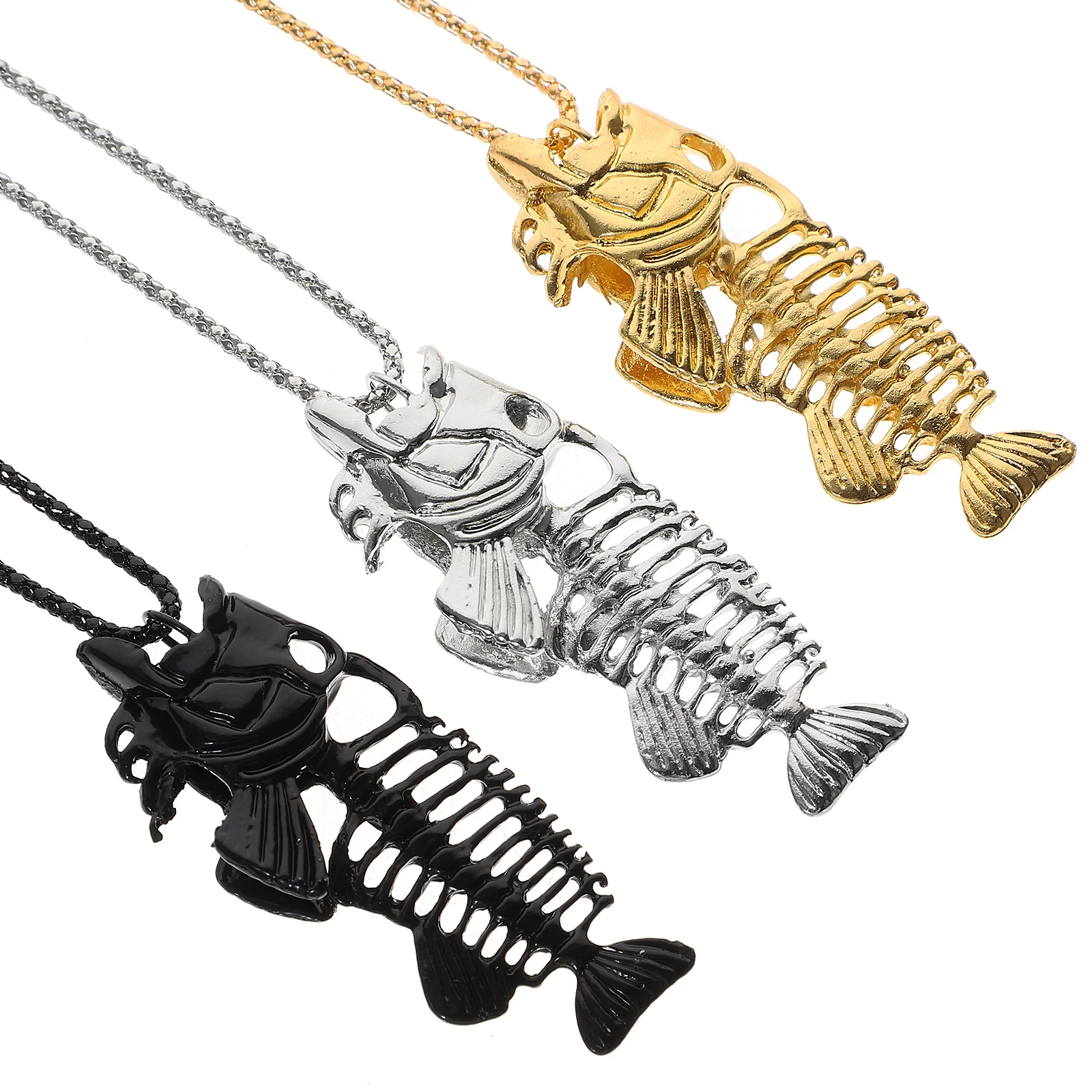 3Pcs Fish Bone Alloy Necklace Silver Surfer Chain Fishing Hook Pendant Ideal Gift for Christmas Valentine's Birthday
3Pcs Fish Bone Alloy Necklace Silver Surfer Chain Fishing Hook Pendant Ideal Gift for Christmas Valentine's Birthday