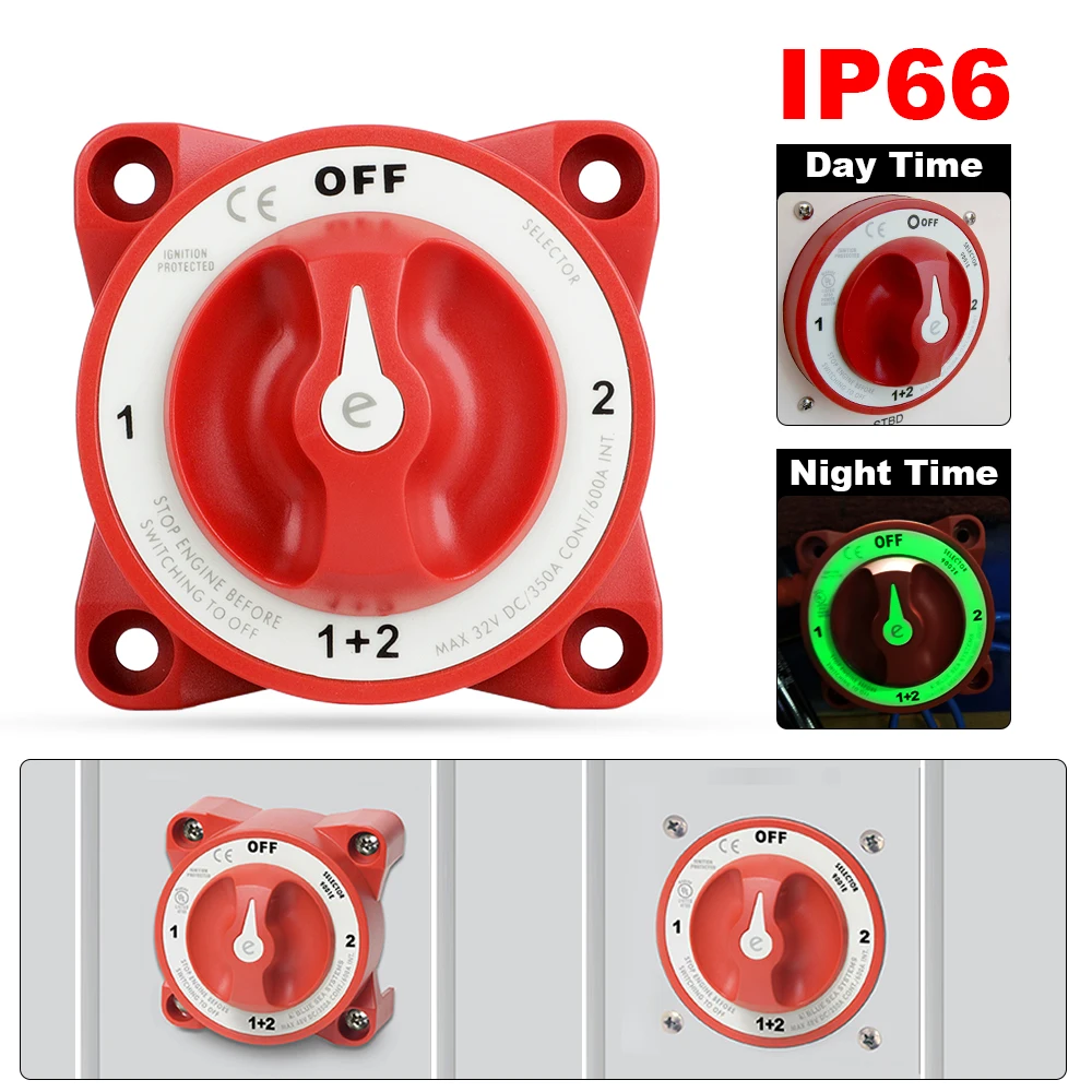 12V-32V 350A Dual Battery Disconnect Switches AFD 4 Position Isolator Disconnect Rotary Switch For Marine Boat Truck RV Camper
12V-32V 350A Dual Battery Disconnect Switches AFD 4 Position Isolator Disconnect Rotary Switch For Marine Boat Truck RV Camper