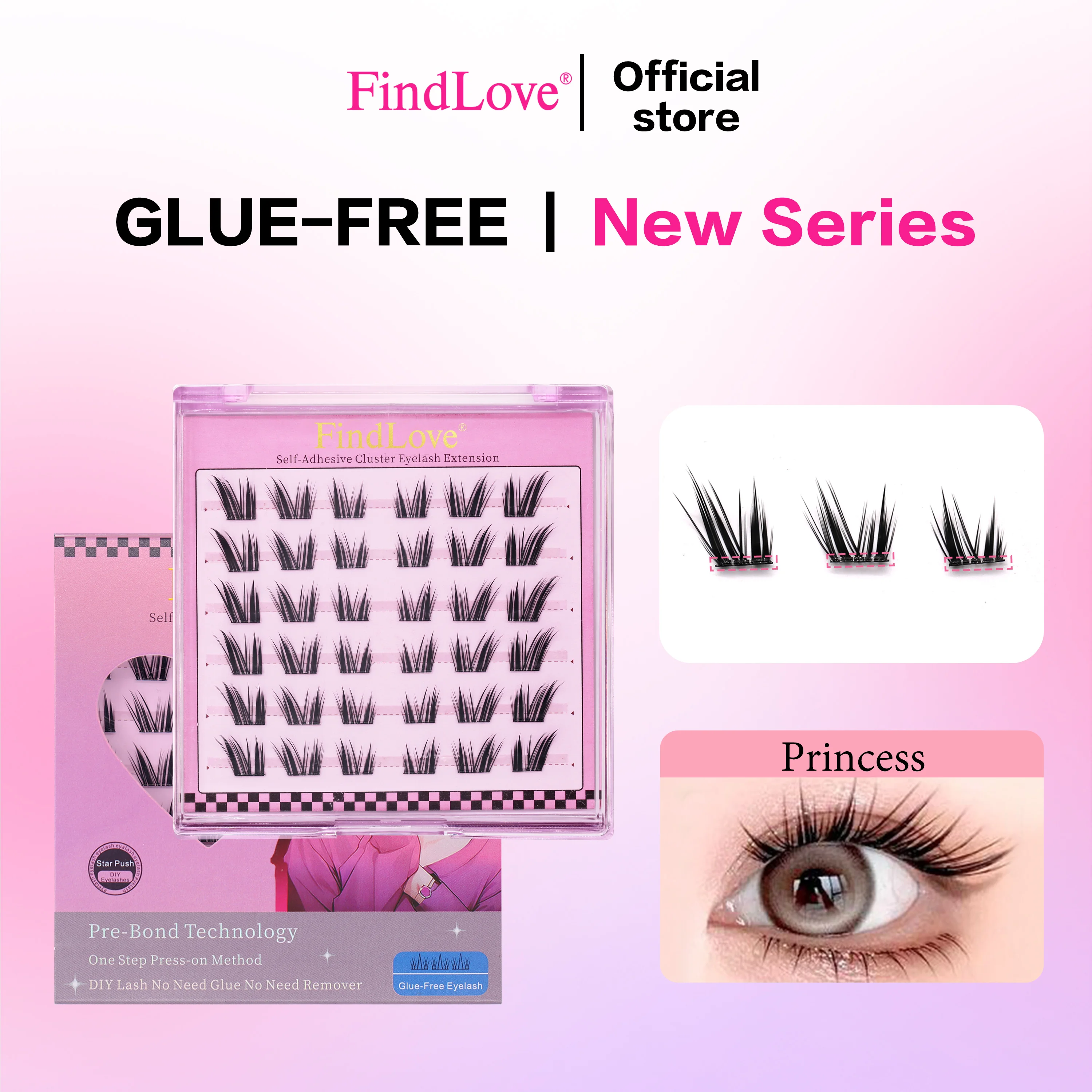 36 Clusters Princess Thick And Volume Cat Eye Style No Glue Need Eyelash Extension Segment Strong Adhesive Lashes Reusable Lash
36 Clusters Princess Thick And Volume Cat Eye Style No Glue Need Eyelash Extension Segment Strong Adhesive Lashes Reusable Lash