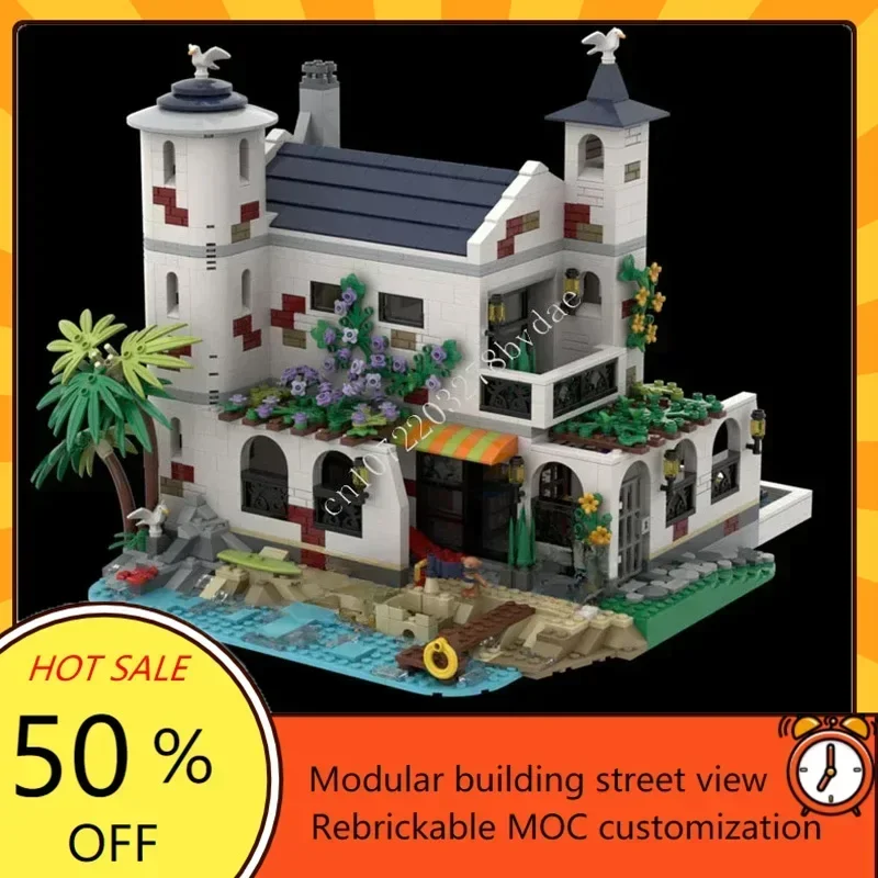 1997 шт., модульный пляжный дом MOC, индивидуальная модель с видом на улицу, креативная архитектура, образовательная сборка «сделай сам», игрушка-головоломка в подарок
1997 шт., модульный пляжный дом MOC, индивидуальная модель с видом на улицу, креативная архитектура, образовательная сборка «сделай сам», игрушка-головоломка в подарок