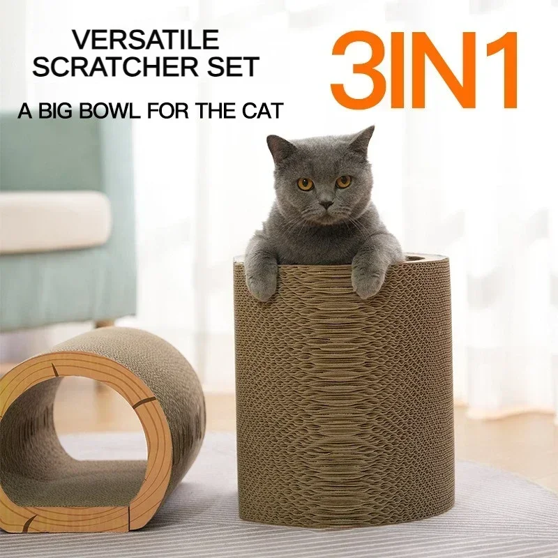Durable Cat Tunnel Scratcher Set, Cat Cave Scratcher, Indoor Cat Lounger, Cardboard, 3 in 1
Durable Cat Tunnel Scratcher Set, Cat Cave Scratcher, Indoor Cat Lounger, Cardboard, 3 in 1