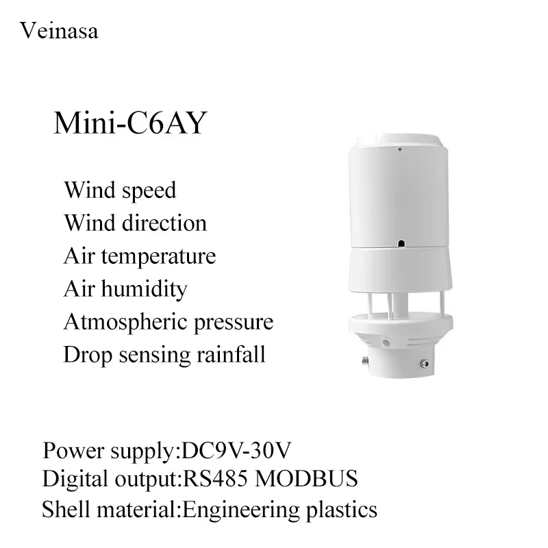 2026 Veinasa Mini-C6AY-R Digital Ultrasonic Weather Station Outdoor Use Air Temperature Humidity Atmospheric Pressure Rain Senso
2026 Veinasa Mini-C6AY-R Digital Ultrasonic Weather Station Outdoor Use Air Temperature Humidity Atmospheric Pressure Rain Senso