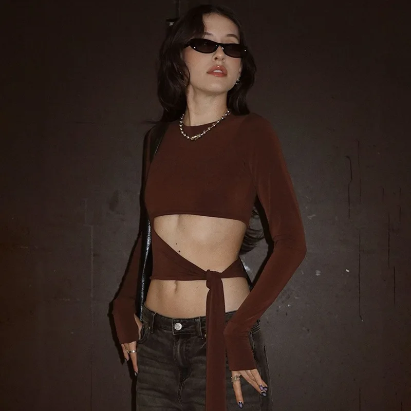 Women'S Solid Color T-Shirt Spring New Fashion Long Sleeved Round Neck Lace Up Top
Women'S Solid Color T-Shirt Spring New Fashion Long Sleeved Round Neck Lace Up Top