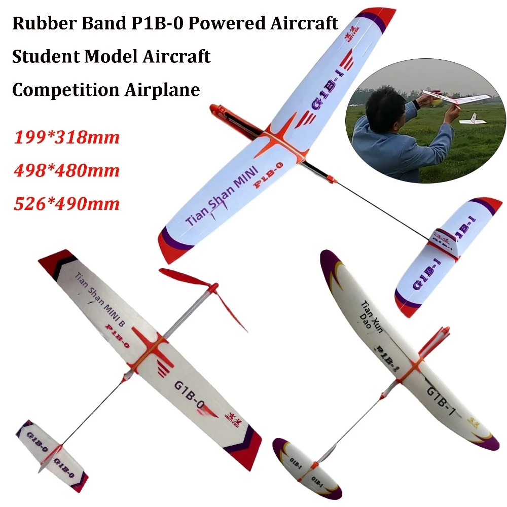 Inertia Rubber Band Assembly Airplane 3 Styles School Education Competition P1B-0 Powered Aircraft Glider PP
Inertia Rubber Band Assembly Airplane 3 Styles School Education Competition P1B-0 Powered Aircraft Glider PP
