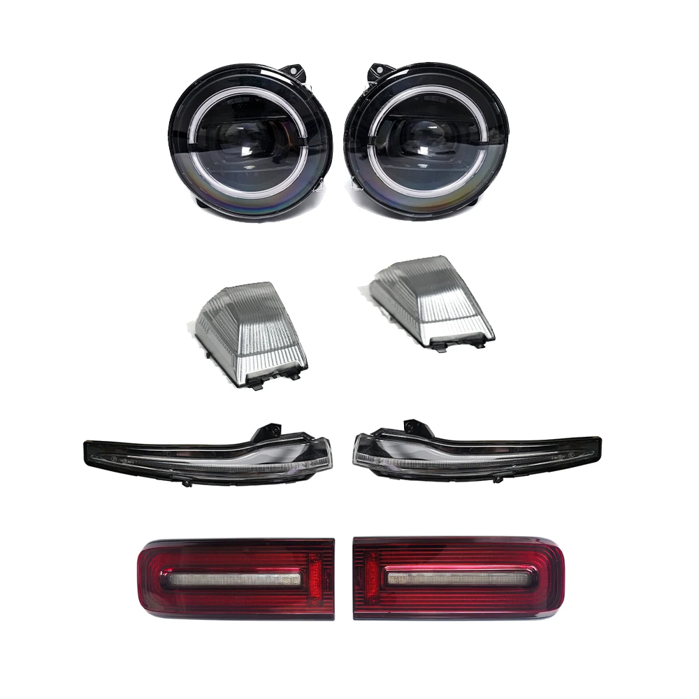For 2019+ G Class W464 LED Lights Kit G63 G500 G4350 Head Lights Taillights Turning Light Side Mirror Lights ABS LED Car Accesso
For 2019+ G Class W464 LED Lights Kit G63 G500 G4350 Head Lights Taillights Turning Light Side Mirror Lights ABS LED Car Accesso