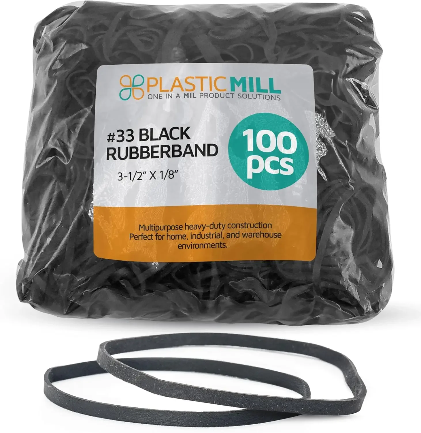 EPDM Rubber Bands Size 33 (3.5x0.125 Inch) - Strong Elastic Bands for Crafts, Office, Cash, File Folders, 100-Pack
EPDM Rubber Bands Size 33 (3.5x0.125 Inch) - Strong Elastic Bands for Crafts, Office, Cash, File Folders, 100-Pack
