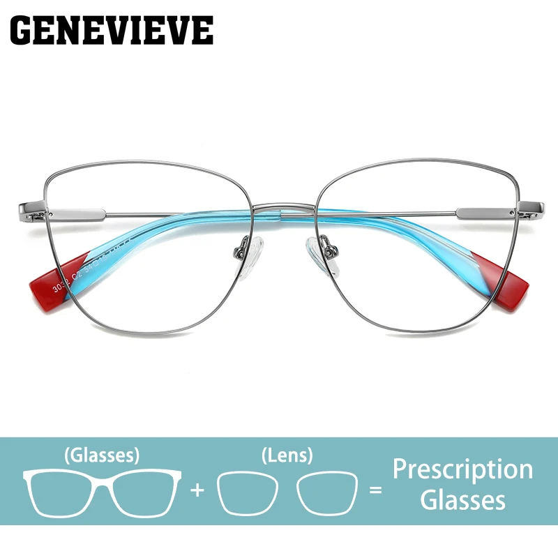GENEVIEVE Fashion Classic Simple Myopia Women's Anti-Blue Light Reading Glasses Customizable Prescription Photochromic PFD3032
GENEVIEVE Fashion Classic Simple Myopia Women's Anti-Blue Light Reading Glasses Customizable Prescription Photochromic PFD3032