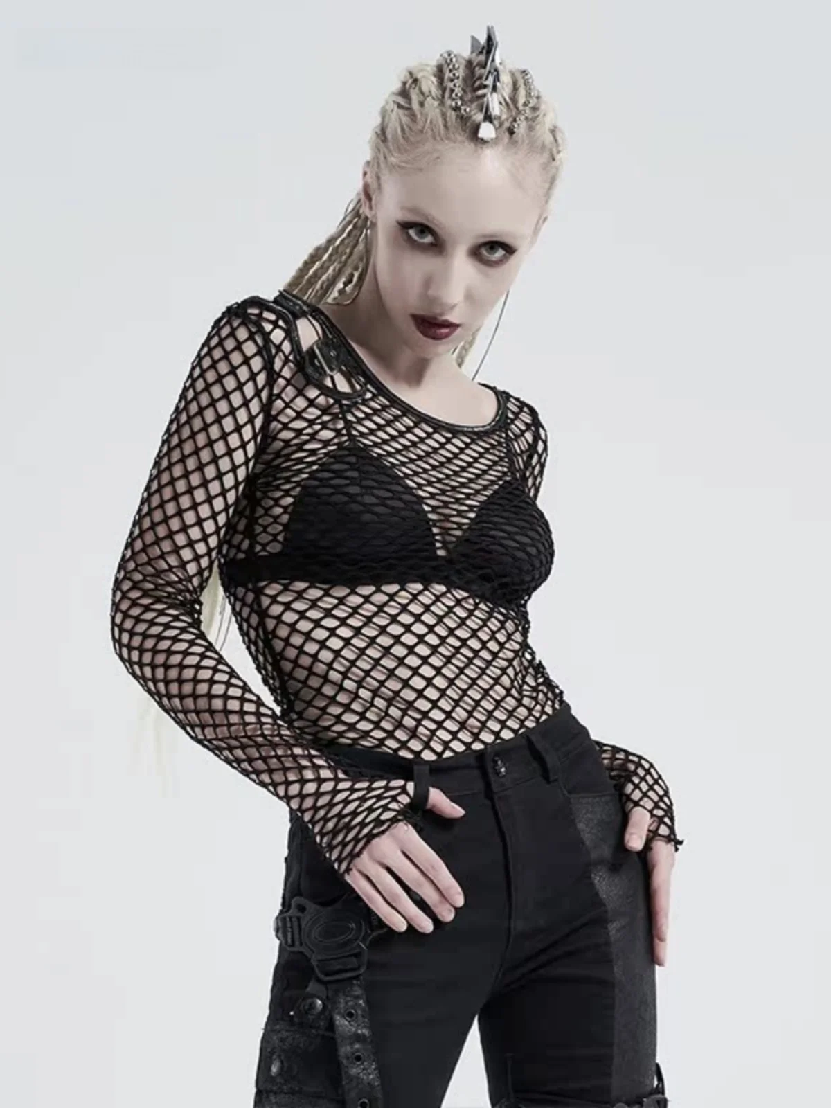 Punk Rave Sexy Hollow out Long Sleeve Lace Crop Top Women's Slim Fit Base Shirt Weight Loss Belly Mesh Base Shirt See through...
Punk Rave Sexy Hollow out Long Sleeve Lace Crop Top Women's Slim Fit Base Shirt Weight Loss Belly Mesh Base Shirt See through...