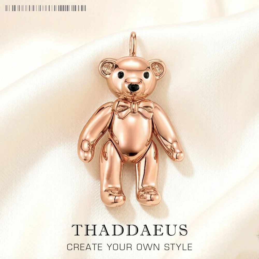 Pendant Rose Gold Teddy Bear Summer Brand New Fine Jewelry Europe 925 Sterling Silver Cute Gift For Woman
Pendant Rose Gold Teddy Bear Summer Brand New Fine Jewelry Europe 925 Sterling Silver Cute Gift For Woman