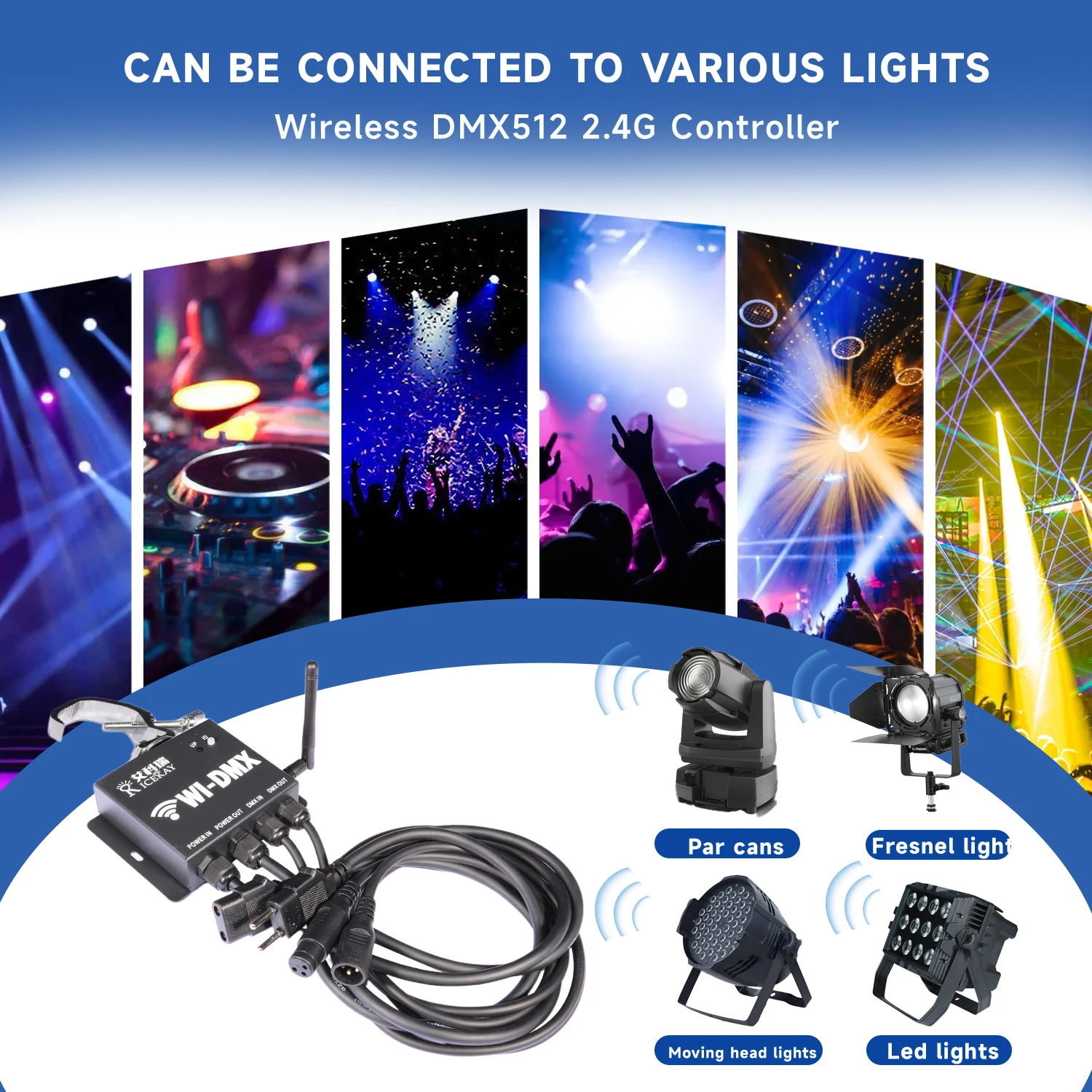 DMX512 Wireless Controller ISM XLR Receiver Transmitter For Disco DJ Party Bar Stage PAR Moving Head Laser Light
DMX512 Wireless Controller ISM XLR Receiver Transmitter For Disco DJ Party Bar Stage PAR Moving Head Laser Light