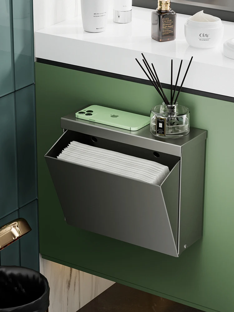 Gun ash no punching toilet tissue box stainless steel toilet paper box household waterproof roll paper drawer rack wall mounting
Gun ash no punching toilet tissue box stainless steel toilet paper box household waterproof roll paper drawer rack wall mounting