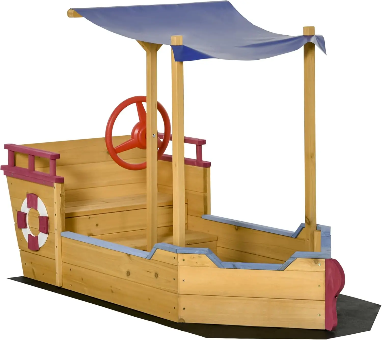 Pirate Ship Sandbox with Cover and Rudder, Wooden Sandbox with Storage Bench and Seat, Outdoor Toy for Kids Ages 3-8 Years Old
Pirate Ship Sandbox with Cover and Rudder, Wooden Sandbox with Storage Bench and Seat, Outdoor Toy for Kids Ages 3-8 Years Old