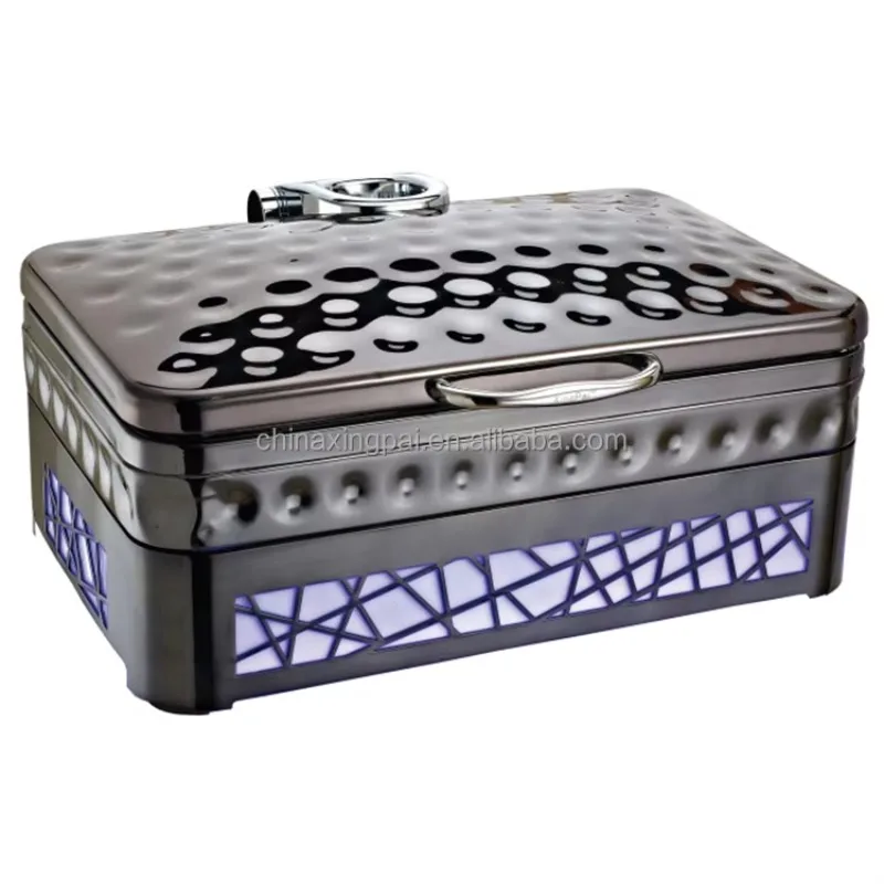 XINGPAI Catering Equipment Buffet Luxury Black Led Chafing Dish Hammered Food Warmers Buffet Chafing Dish With Steel Lid
XINGPAI Catering Equipment Buffet Luxury Black Led Chafing Dish Hammered Food Warmers Buffet Chafing Dish With Steel Lid