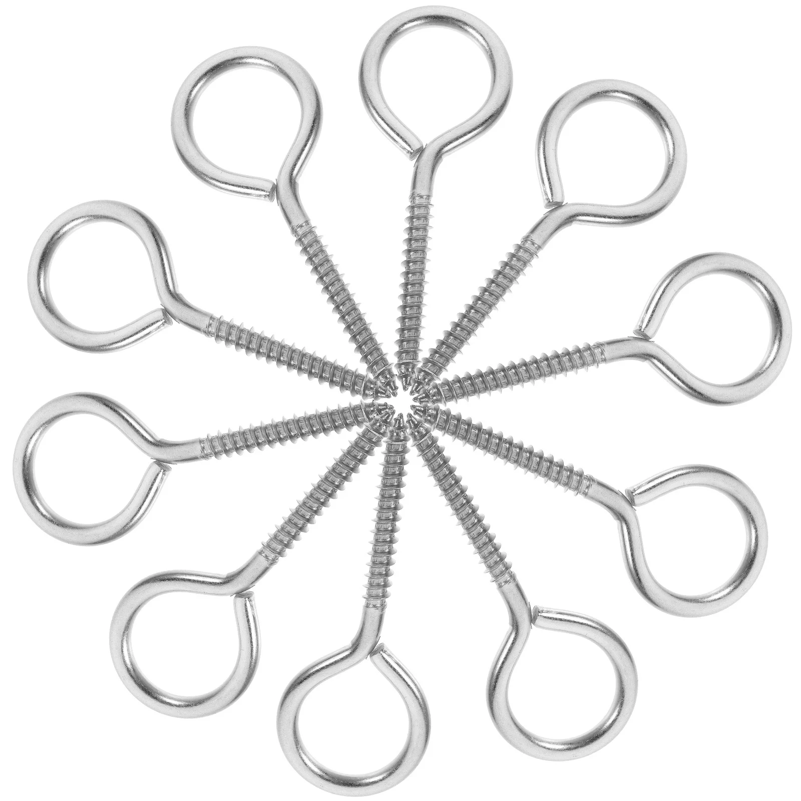 10Pcs Stainless Steel Eye Screws Heavy Duty Metal Screw Hooks for Home Office Outdoor Hanging Light Weight Items Curtain Lights
10Pcs Stainless Steel Eye Screws Heavy Duty Metal Screw Hooks for Home Office Outdoor Hanging Light Weight Items Curtain Lights