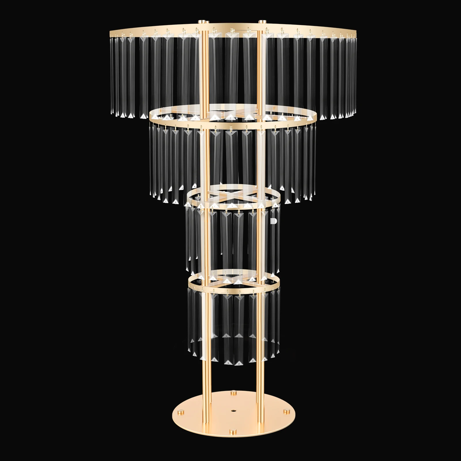 Gold Crystal Vases 4 Tier Round Chandelier Pedestal Stand,Wedding Vases Centerpieces,for Wedding Reception Birthday
Gold Crystal Vases 4 Tier Round Chandelier Pedestal Stand,Wedding Vases Centerpieces,for Wedding Reception Birthday