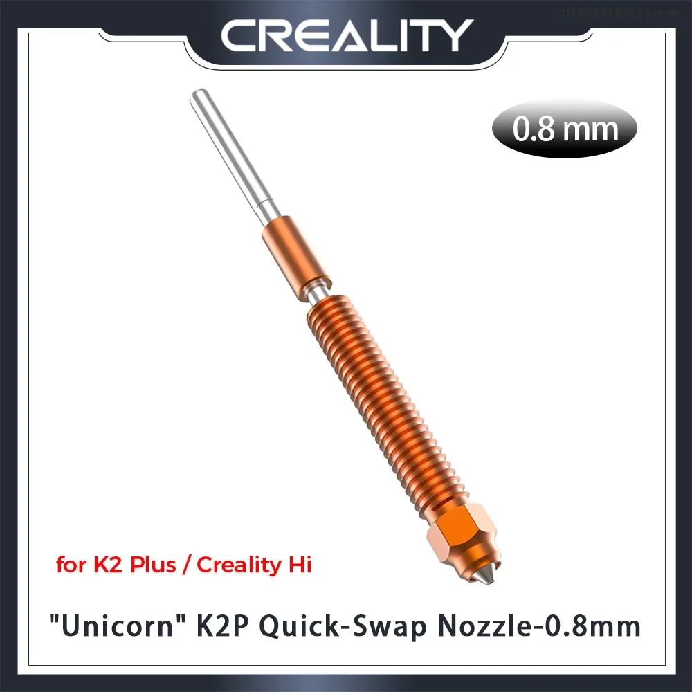 Сопла Creality K2 Plus 0,8 мм Unicorn K2P, комплект быстросменных сопел из титанового сплава, сопла с высоким расходом, детали 3D-принтера
Сопла Creality K2 Plus 0,8 мм Unicorn K2P, комплект быстросменных сопел из титанового сплава, сопла с высоким расходом, детали 3D-принтера