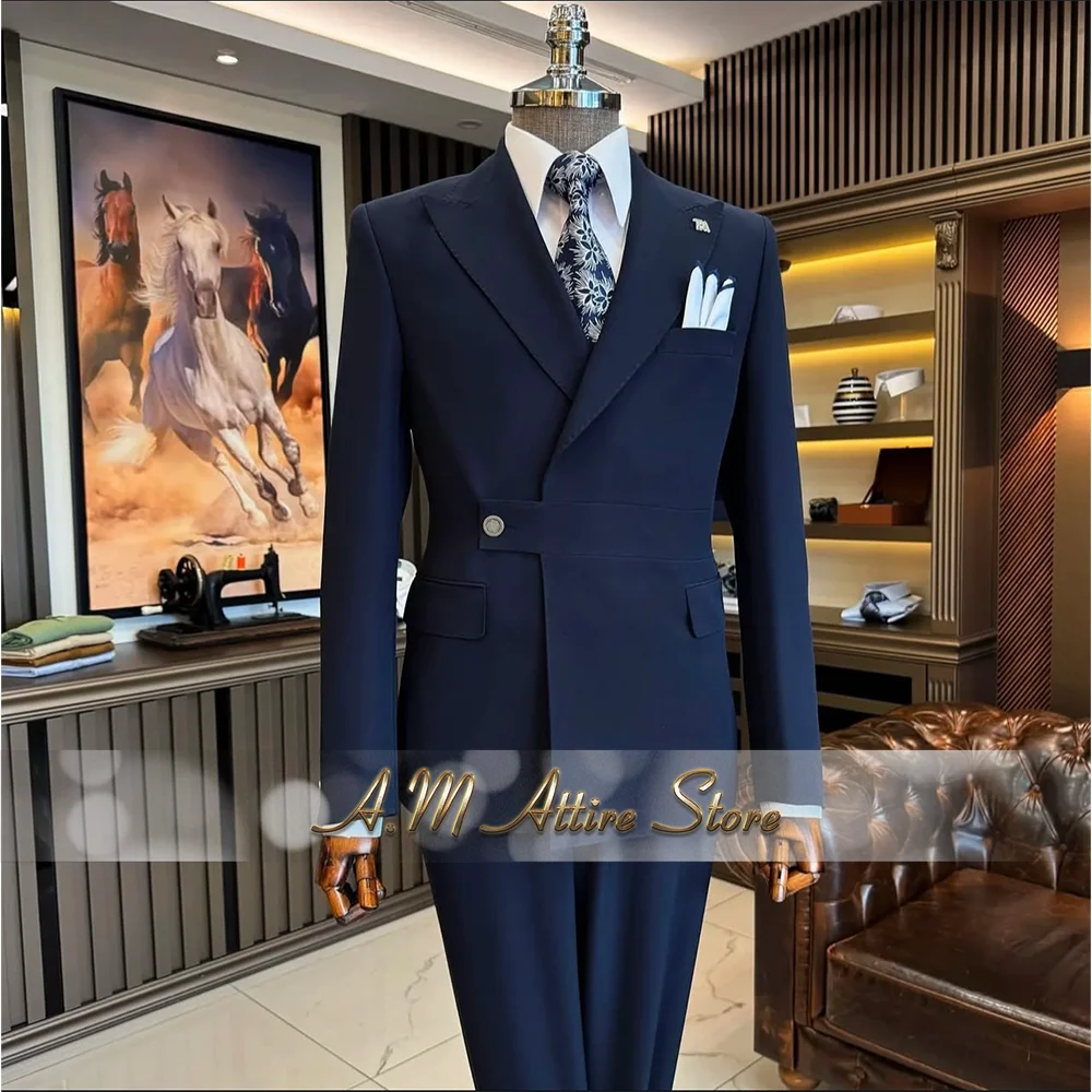 Luxury men's 2-piece suit with navy blue collar and slim fit for wedding, birthday, Thanksgiving party custom tuxedo for boys
Luxury men's 2-piece suit with navy blue collar and slim fit for wedding, birthday, Thanksgiving party custom tuxedo for boys