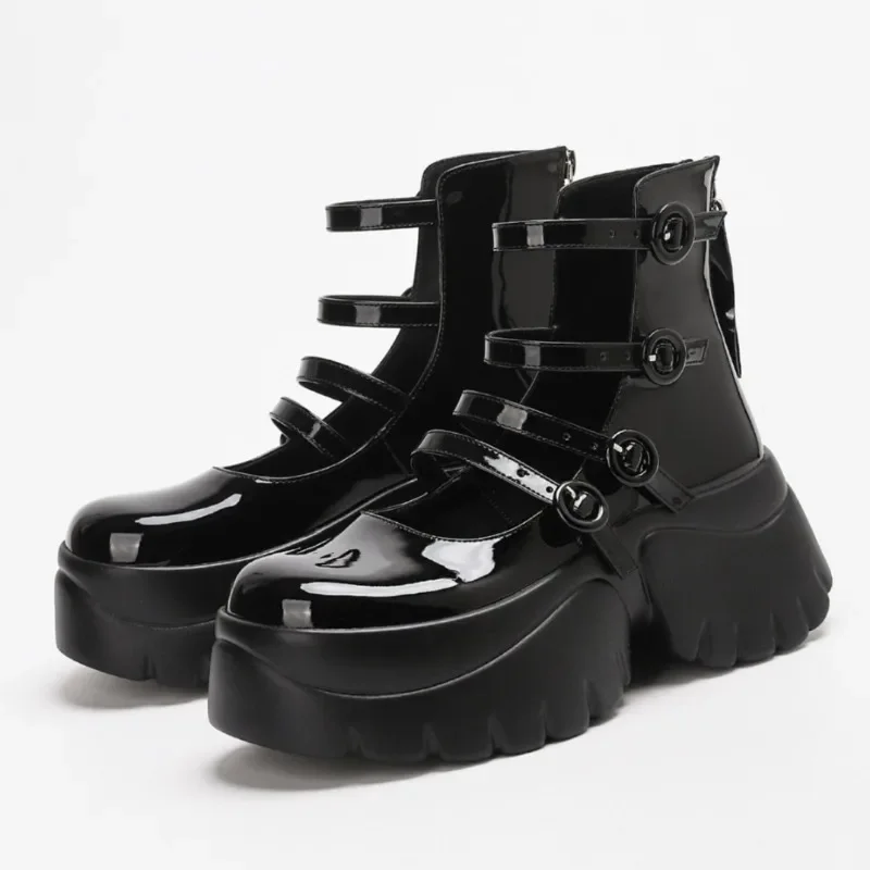 Luxury Patent Leather Platform Chunky heel Mary Jane Shoes Fashion Multi Strap Buckle Women Pumps Back Zipper Design Dress Shoes
Luxury Patent Leather Platform Chunky heel Mary Jane Shoes Fashion Multi Strap Buckle Women Pumps Back Zipper Design Dress Shoes