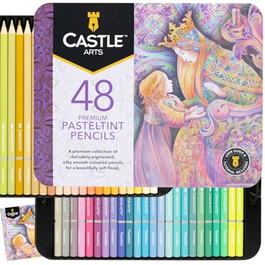 Pasteltint Colored Pencils Tin Set 48 Colors in Softer, Sumptuous Tones for Professional and Adult Artists Presented in Tin Cas
Pasteltint Colored Pencils Tin Set 48 Colors in Softer, Sumptuous Tones for Professional and Adult Artists Presented in Tin Cas