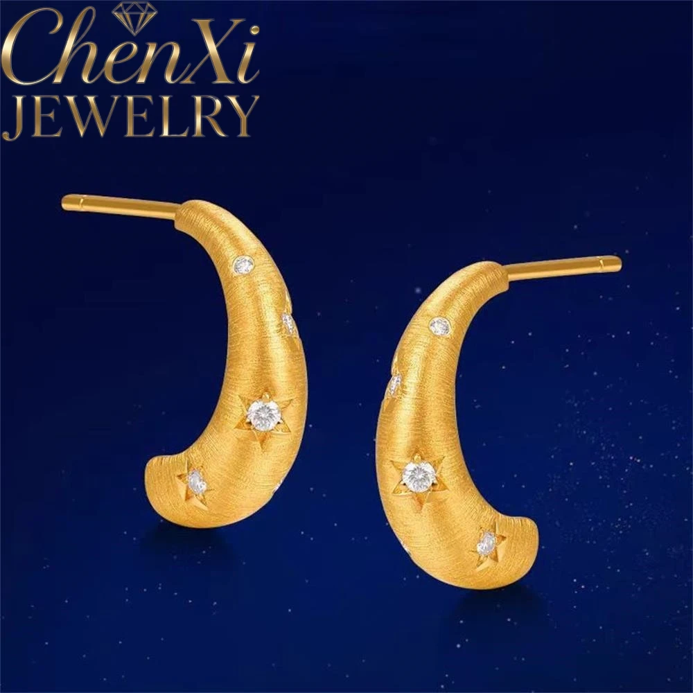 Sand Gold Crescent Six-Pointed Star Cow Horn Earrings Luxury Quality Fashion Fine Jewelry Exquisite Elegant Charms Popular Gift
Sand Gold Crescent Six-Pointed Star Cow Horn Earrings Luxury Quality Fashion Fine Jewelry Exquisite Elegant Charms Popular Gift