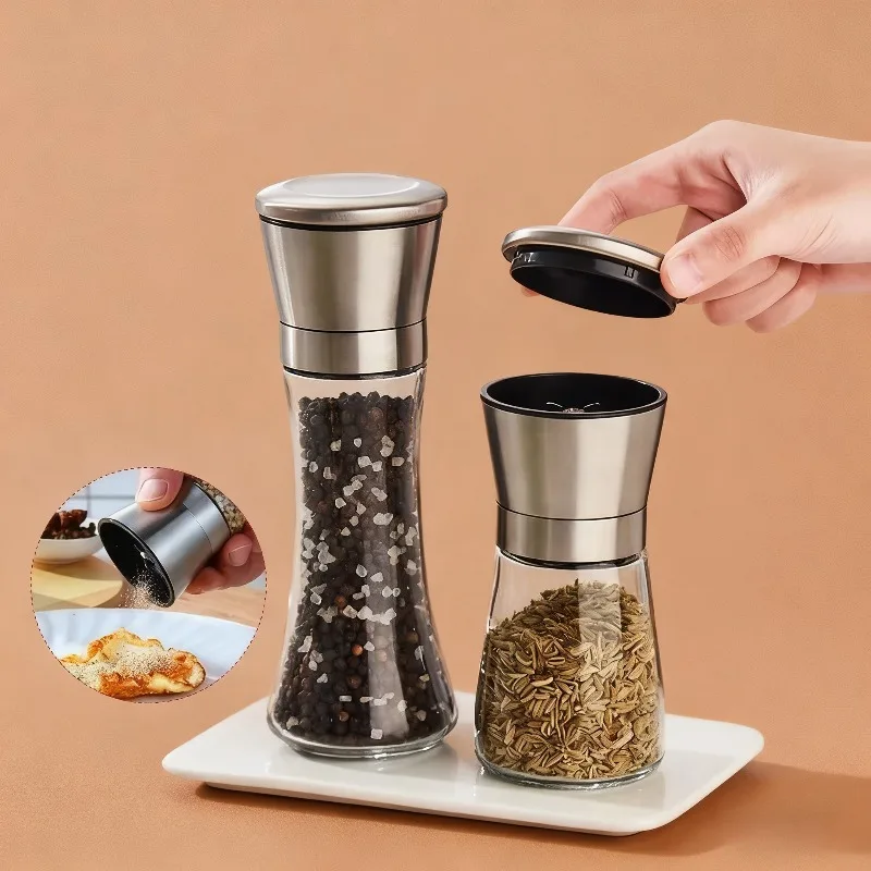 Бутылка для измельчения специй, перечница, мельница для соли и перца из нержавеющей стали, ручная мельница для перца, регулируемая толщина
Бутылка для измельчения специй, перечница, мельница для соли и перца из нержавеющей стали, ручная мельница для перца, регулируемая толщина