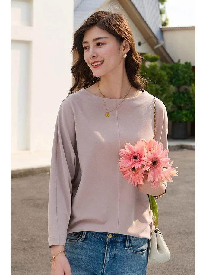 Ele Q Elastic Fabric oulder Sve Top Ningxia Inner Beau Pure Color Loose Fit round Ne Nine Sve Ladies T-irt
Ele Q Elastic Fabric oulder Sve Top Ningxia Inner Beau Pure Color Loose Fit round Ne Nine Sve Ladies T-irt