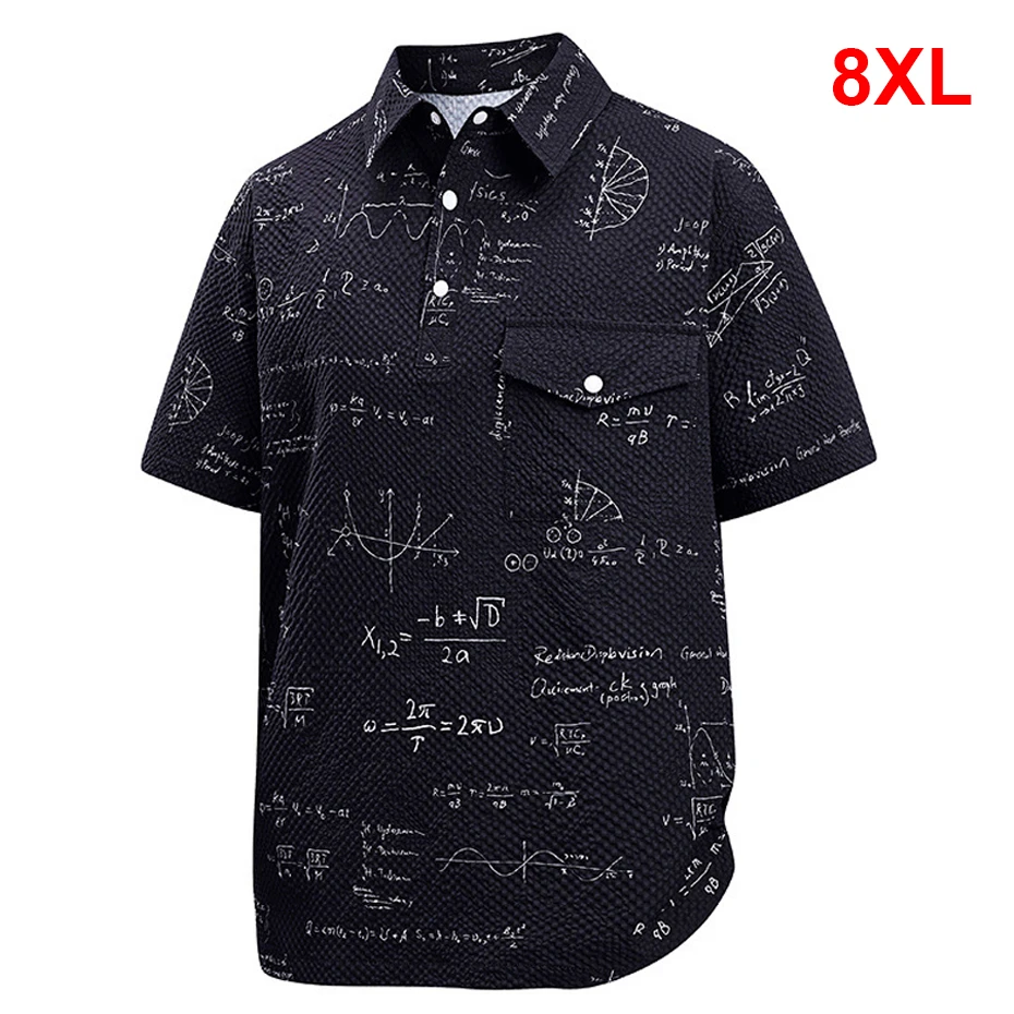 Summer Short Sleeve Shirts Men Plus Size 8XL Fashion Streetwear Formula Printing Shirts Male Big Size 8XL
Summer Short Sleeve Shirts Men Plus Size 8XL Fashion Streetwear Formula Printing Shirts Male Big Size 8XL