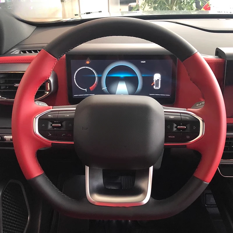 Custom Fit Full-Wrap Genuine Leather & Suede Steering Wheel Cover for Geely ICON & Haoyue - Interior Upgrade
Custom Fit Full-Wrap Genuine Leather & Suede Steering Wheel Cover for Geely ICON & Haoyue - Interior Upgrade