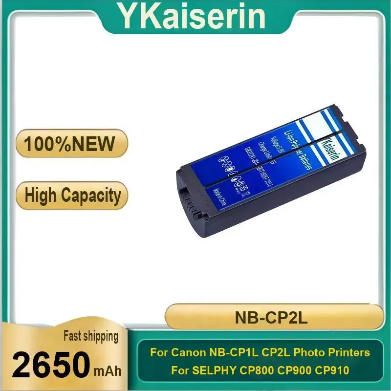 YKaiserin 2650mAh Replacement Battery NBCP2L For Canon NB-CP1L CP2L Canon Photo Printers SELPHY CP900 CP910 CP800 Batteries
YKaiserin 2650mAh Replacement Battery NBCP2L For Canon NB-CP1L CP2L Canon Photo Printers SELPHY CP900 CP910 CP800 Batteries