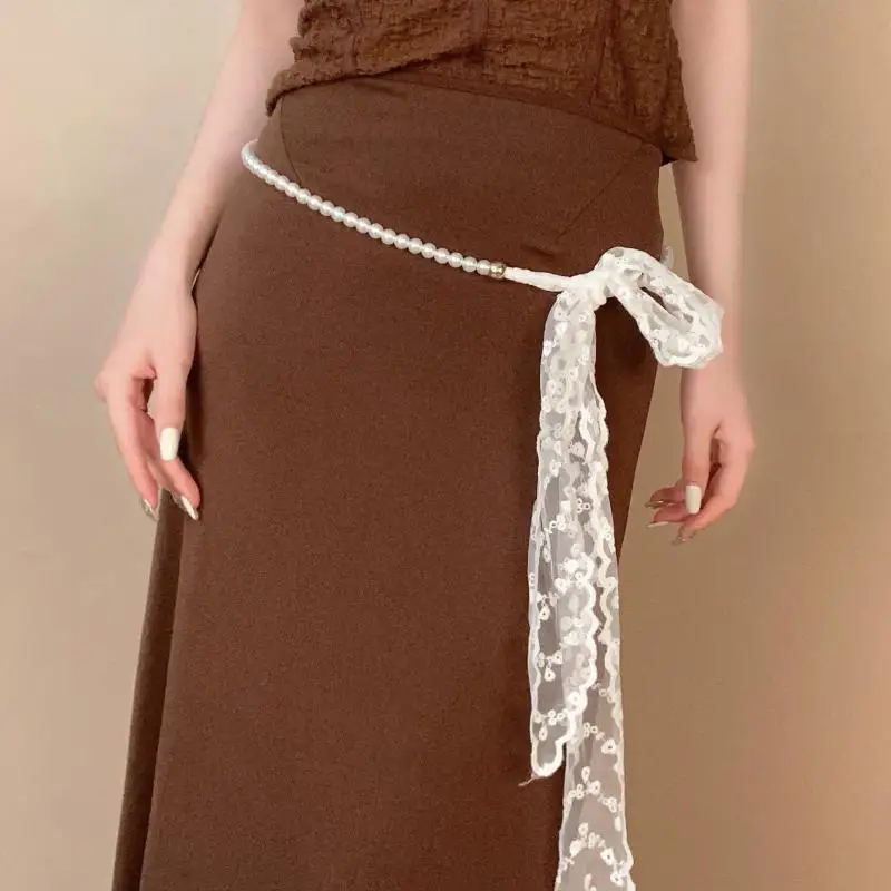 Y2k Long Lace Imitation Pearl Waistband Floral Bow Lace Waist Chain Thin Tie Up Dress Jeans Belt Fashion Clothing Accessories
Y2k Long Lace Imitation Pearl Waistband Floral Bow Lace Waist Chain Thin Tie Up Dress Jeans Belt Fashion Clothing Accessories