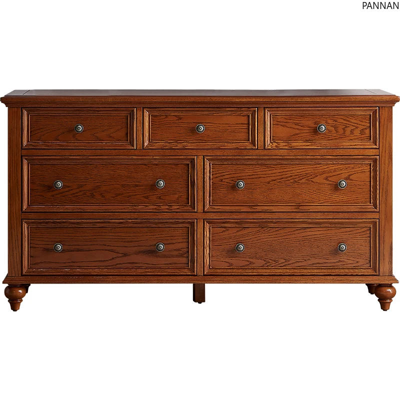 American solid wood chest retro bedroom storage chest of drawers living room wall entrance locker
American solid wood chest retro bedroom storage chest of drawers living room wall entrance locker