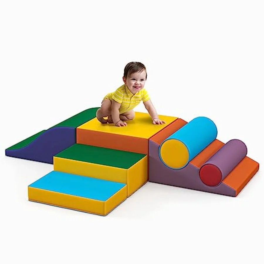 TOLEAD Toddler Foam Climbing Set Indoor - Climb Crawl Soft Activity Playset - Toddler Climber Gymnastics Equipment for Walking
TOLEAD Toddler Foam Climbing Set Indoor - Climb Crawl Soft Activity Playset - Toddler Climber Gymnastics Equipment for Walking