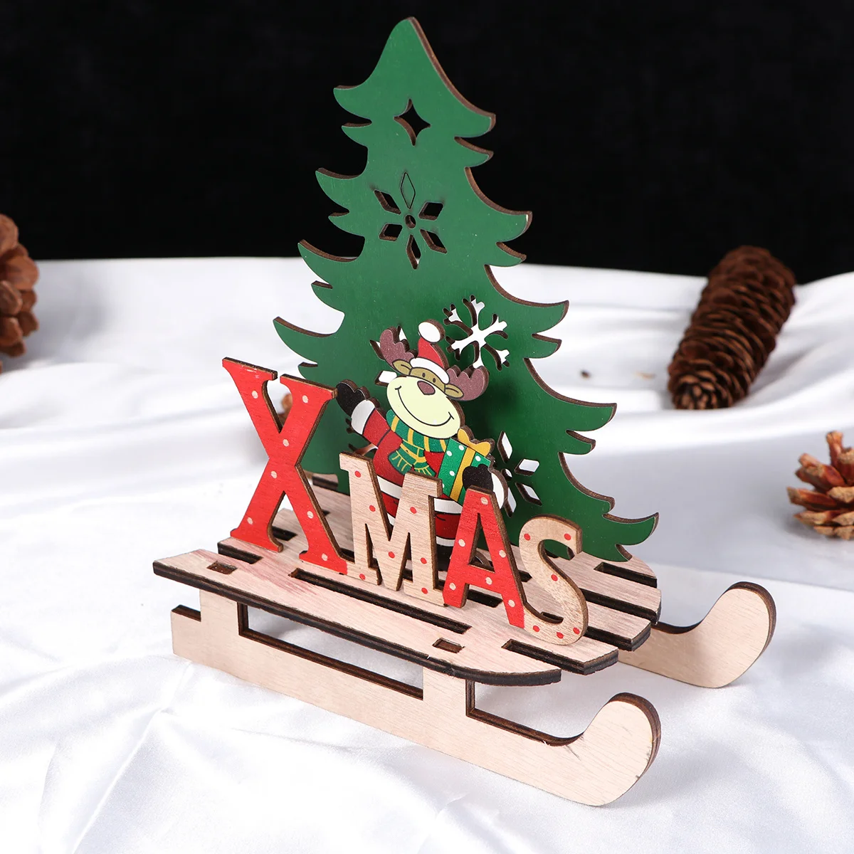 Wooden DIY Christmas Sledge Ornament Xmas Table Decor Christmas Desktop Decoration for Home Store Office Store Large Deer
Wooden DIY Christmas Sledge Ornament Xmas Table Decor Christmas Desktop Decoration for Home Store Office Store Large Deer