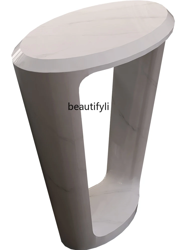 Original design minimalist creative side table high-end light luxury imitation marble sofa semi-round corner table
Original design minimalist creative side table high-end light luxury imitation marble sofa semi-round corner table