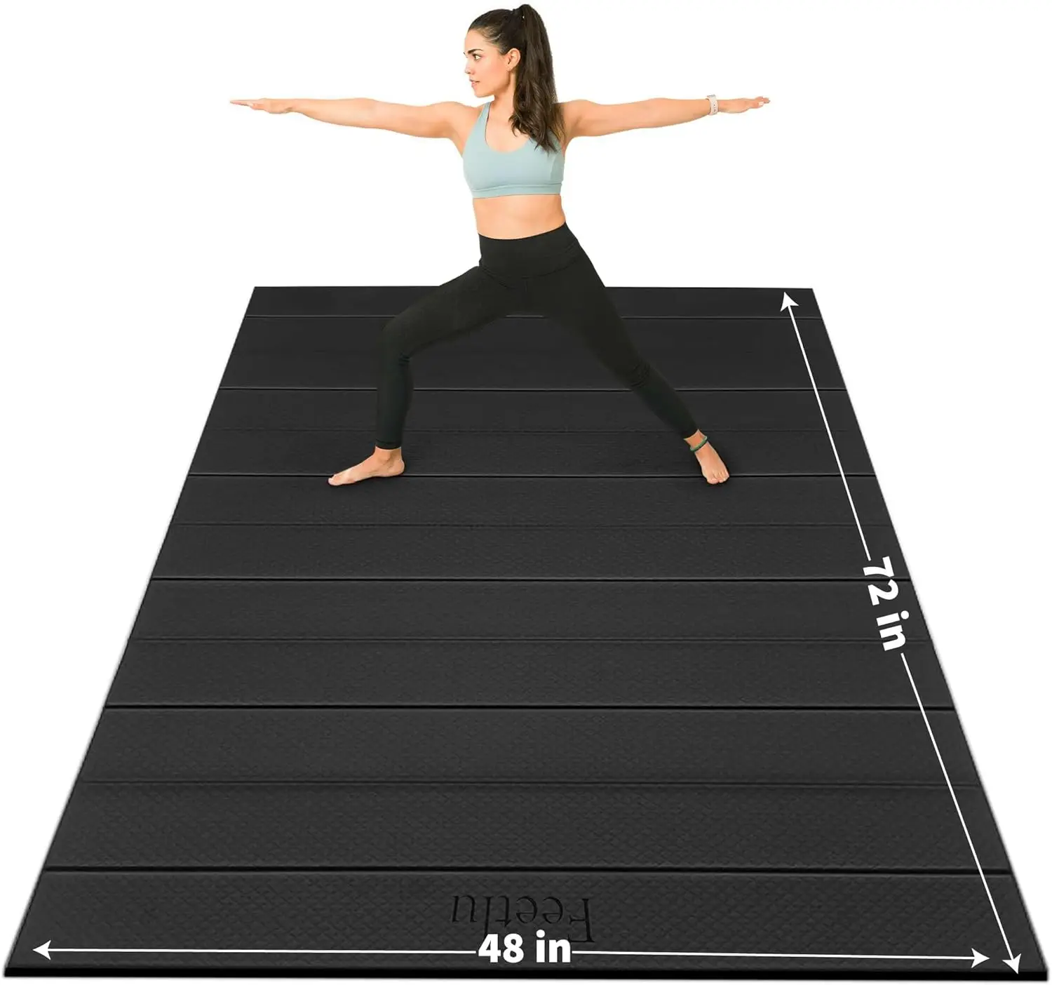 Black Foldable Wide & Large Yoga Mat for Home, Gym, Travel, 6mm & 8mm Thick, Cushioned, Compact, Easy to Store
Black Foldable Wide & Large Yoga Mat for Home, Gym, Travel, 6mm & 8mm Thick, Cushioned, Compact, Easy to Store