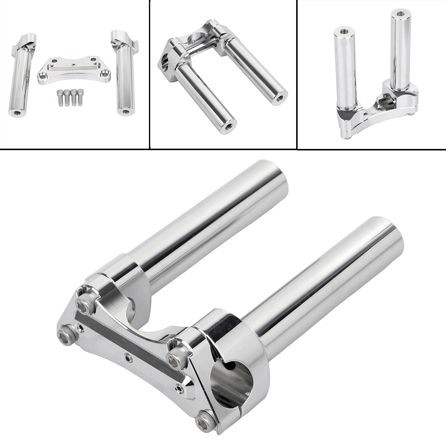 Sportster Chrome Motorcycle 5.5" Handlebar Risers 1" Top Clamp For Harley Heritage Softail FLSTC FLST Forty Eight Iron 883 Dyna
Sportster Chrome Motorcycle 5.5" Handlebar Risers 1" Top Clamp For Harley Heritage Softail FLSTC FLST Forty Eight Iron 883 Dyna