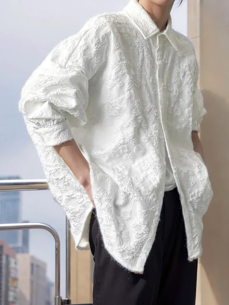 2XL Белая новая мятая жаккардовая рубашка Свободная модная однотонная повседневная рубашка с отложным воротником Новый универсальный топ с рукавами «летучая мышь» P7W
2XL Белая новая мятая жаккардовая рубашка Свободная модная однотонная повседневная рубашка с отложным воротником Новый универсальный топ с рукавами «летучая мышь» P7W