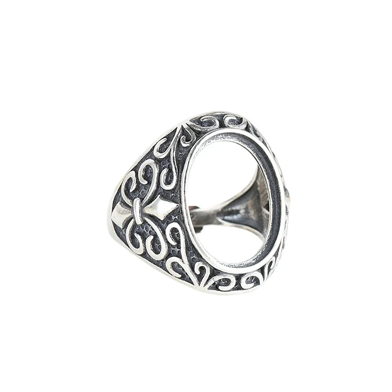 925 Sterling Silver Ring 13x17mm Oval Cabochon Semi Mount Ring for Amber Turquoise Agate Setting
925 Sterling Silver Ring 13x17mm Oval Cabochon Semi Mount Ring for Amber Turquoise Agate Setting