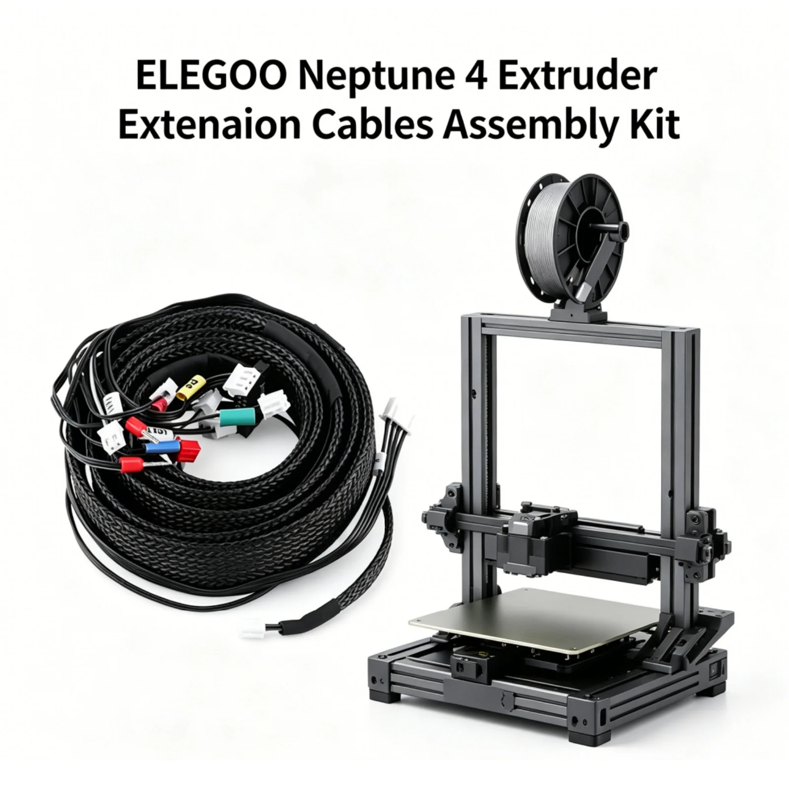 ELEGOO Neptune 4 Series Extruder Extenaion Cables Assembly Kit for ELEGOO Neptune 4 Pro 4 Max 4 Plus 3D Printer Parts
ELEGOO Neptune 4 Series Extruder Extenaion Cables Assembly Kit for ELEGOO Neptune 4 Pro 4 Max 4 Plus 3D Printer Parts