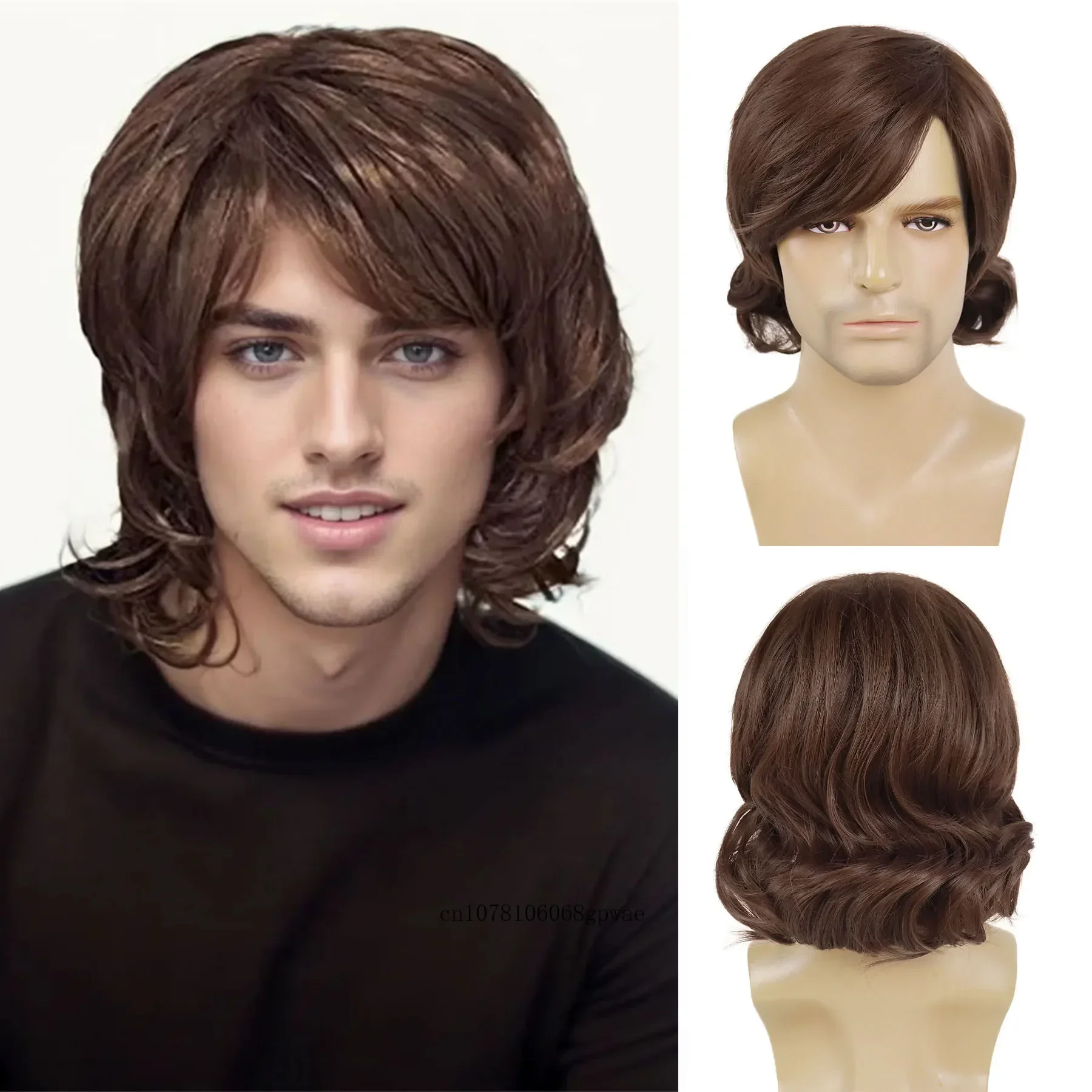 Synthetic Hair Short Curly Brown Wig for Men Movie Anime Costume Wigs Male Man Rock Daily Halloween Cosplay Wig Natural Looking
Synthetic Hair Short Curly Brown Wig for Men Movie Anime Costume Wigs Male Man Rock Daily Halloween Cosplay Wig Natural Looking