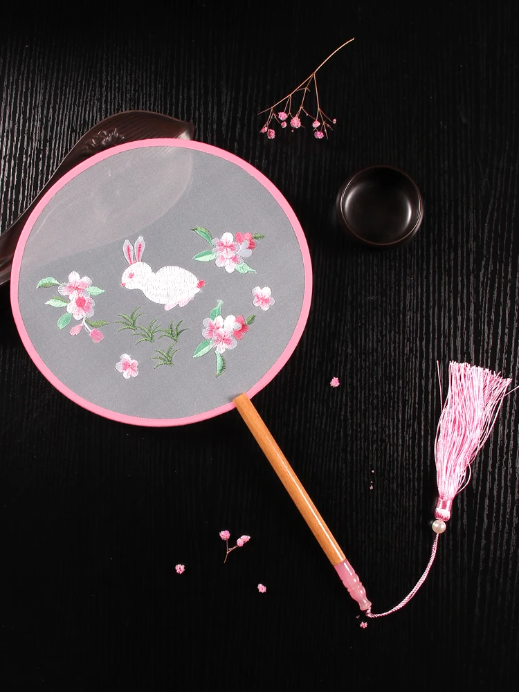 Classical Chinese round Fan Embroidered Dance Team Fan Women's Children's Small Fan Summer Ladies' Style Fan
Classical Chinese round Fan Embroidered Dance Team Fan Women's Children's Small Fan Summer Ladies' Style Fan