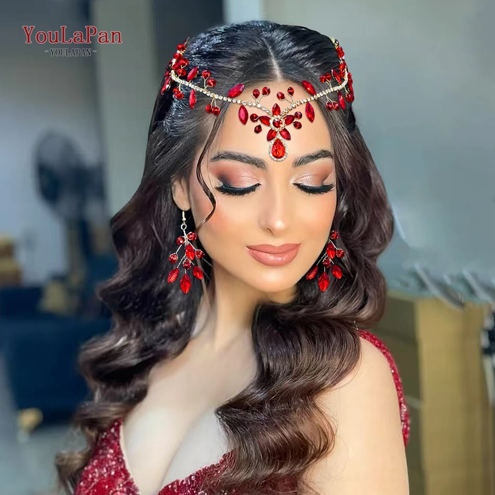 YouLaPan Bride Forehead Head Chain Wedding Rhinestone Headband Earring Set Bridal Hair Accessories Banquet Headpieces HP930
YouLaPan Bride Forehead Head Chain Wedding Rhinestone Headband Earring Set Bridal Hair Accessories Banquet Headpieces HP930