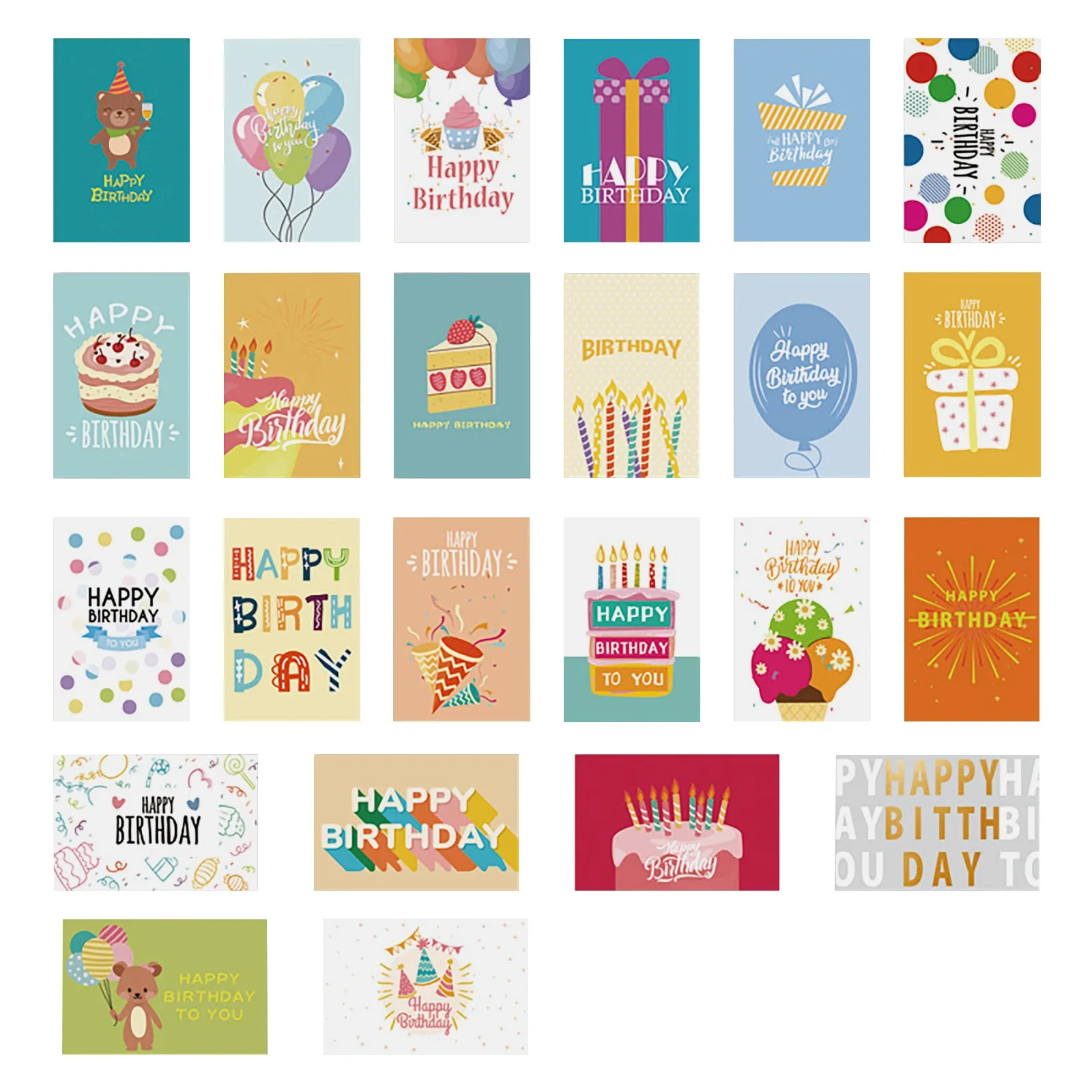 24pcs Happy Birthday Greeting Card With Envelope Birthday Party Invitation Cards Children DIY Handwritten Cards Message Card Set
24pcs Happy Birthday Greeting Card With Envelope Birthday Party Invitation Cards Children DIY Handwritten Cards Message Card Set