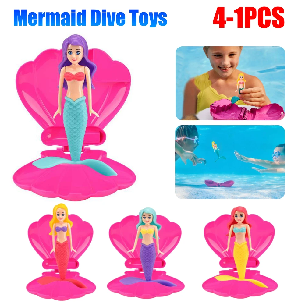 4-1PCS Mermaid Dive Toys Shell Funny Spin Princess Floats Colorful Mermaid Pool Toys Summer Swimming Water Toys for Pool Party
4-1PCS Mermaid Dive Toys Shell Funny Spin Princess Floats Colorful Mermaid Pool Toys Summer Swimming Water Toys for Pool Party